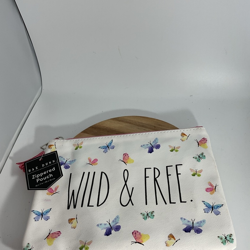 Rae Dunn Multicolor Butterfly Cosmetic Pouch